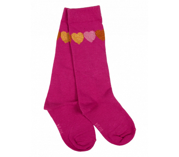 Gebreide sokken met Lurex Hearts