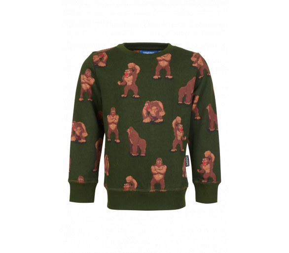 SOMEONE : sweater met gorilla overal print