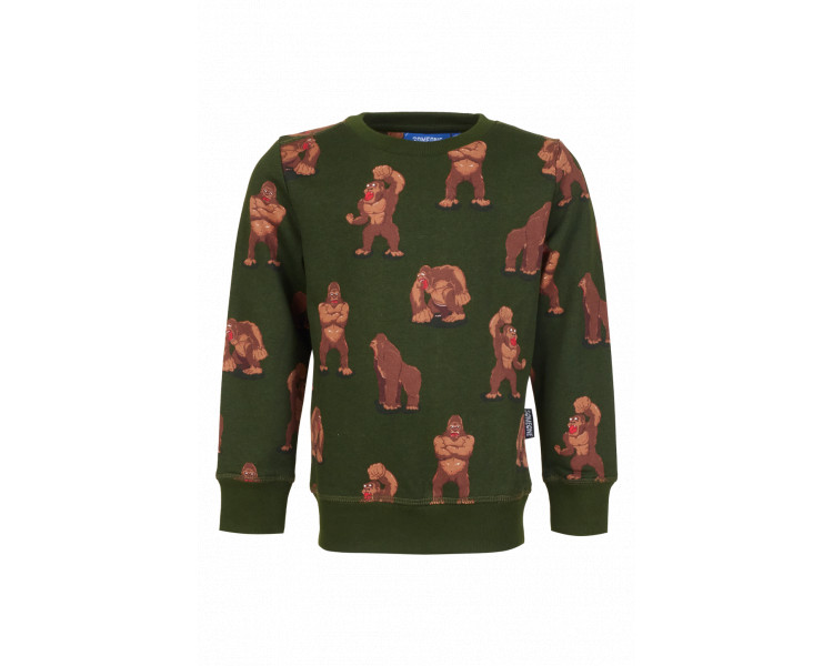 SOMEONE : sweater met gorilla overal print
