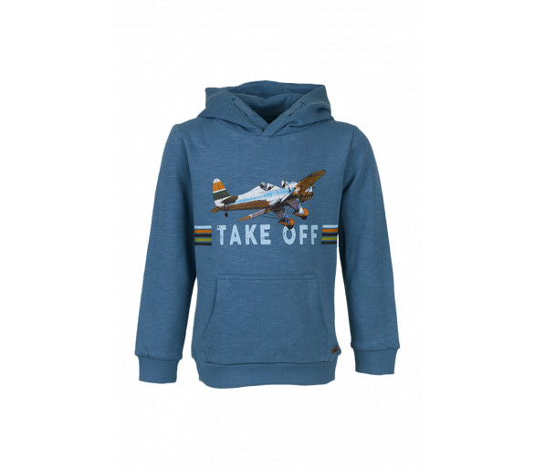 SOMEONE : Lichtblauwe hoodie met vliegtuig