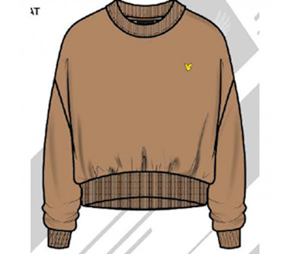 LYLE & SCOTT : Korte sweater met logo vooraan