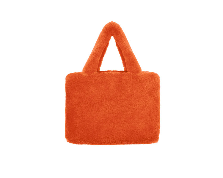 Fluffy trendy grote tas in Oranje