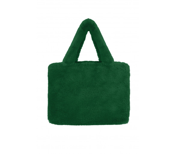 Fluffy trendy grote tas in Groen