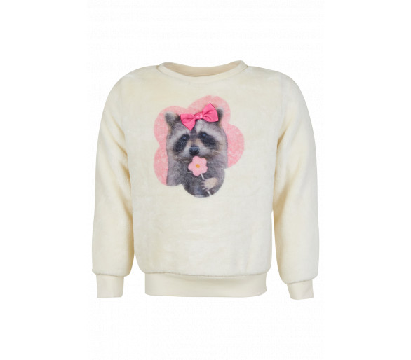 SOMEONE : Sweater met een wasbeer fotoprint