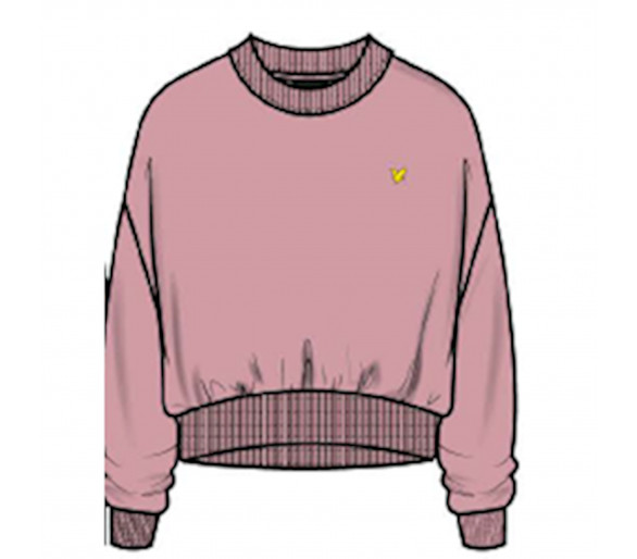 LYLE & SCOTT : Korte sweater met logo vooraan