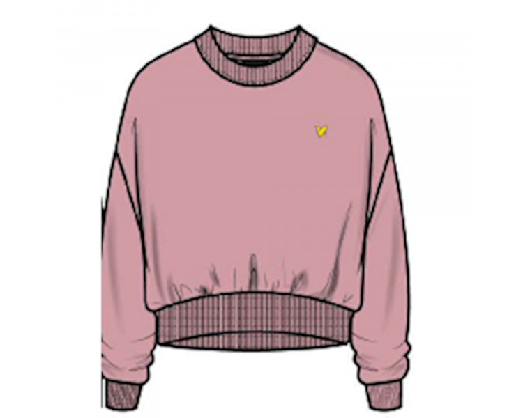 LYLE & SCOTT : Korte sweater met logo vooraan