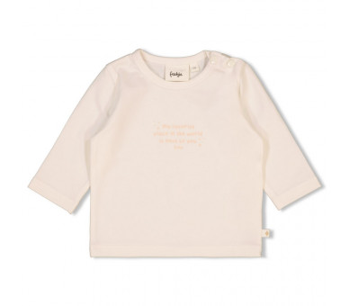 FEETJE : T-shirt avec un texte amusant en Offwhite