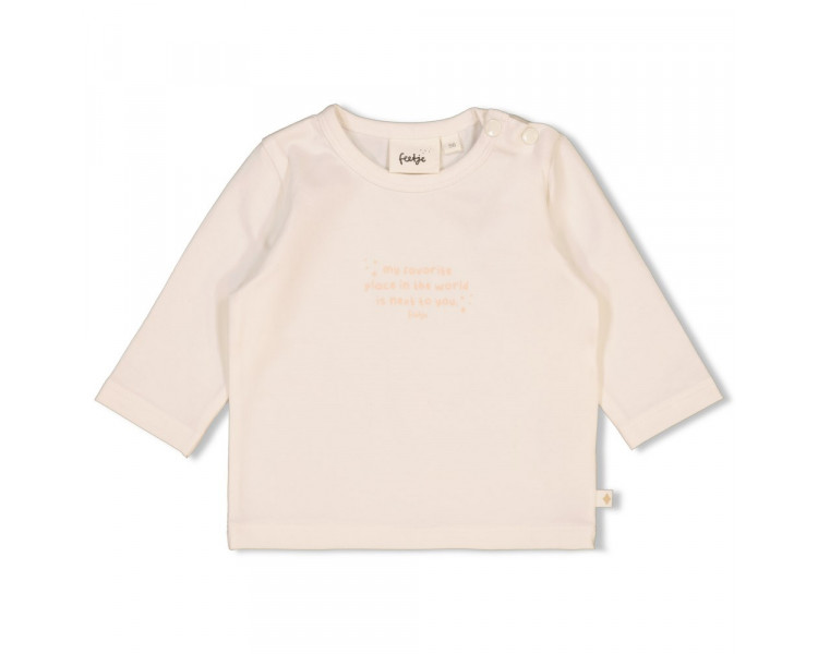 FEETJE : T-shirt avec un texte amusant en Offwhite