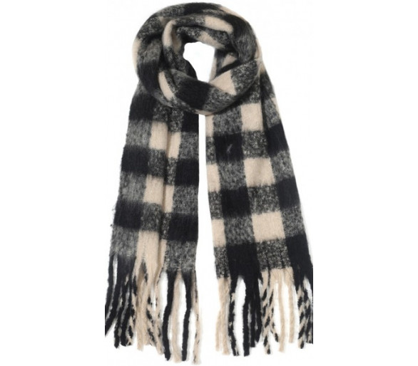 Super zacht sjaal Zwart/Beige