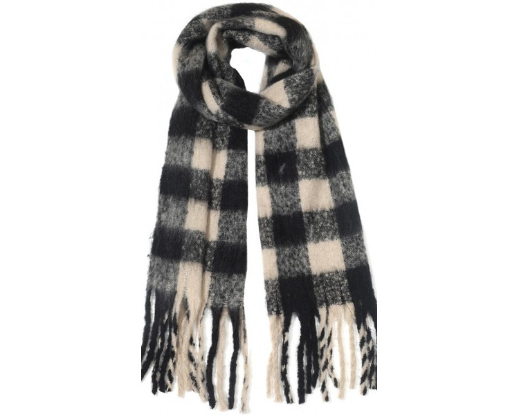 Super zacht sjaal Zwart/Beige