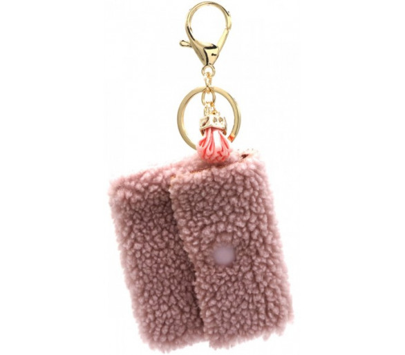 Keychain Fluffy Pouch Pink