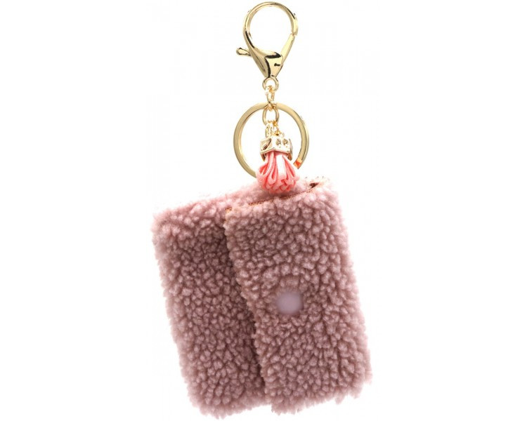 Keychain Fluffy Pouch Pink