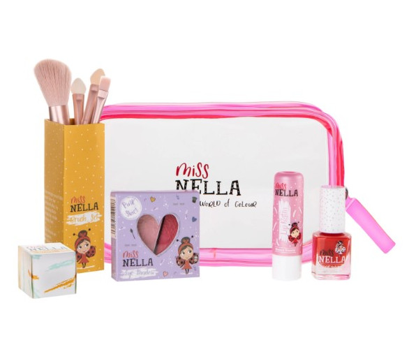 MISS NELLA : Trousse de maquillage avec 4 produits de beauté