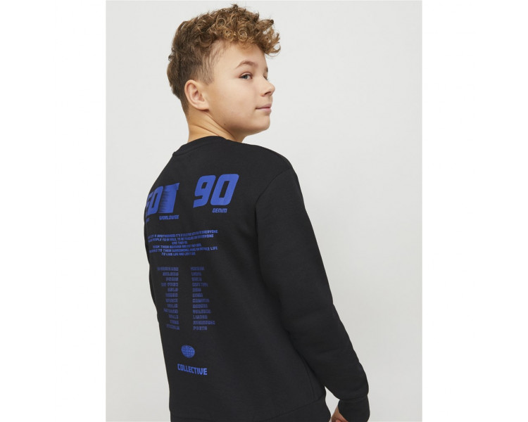 JACK & JONES : T-SHIRT LM MET PRINT ACHTERAAN