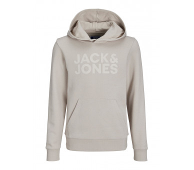JACK & JONES : Hoodie met logo in zelfde keur