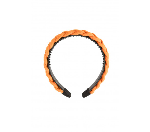 Haarband vlecht detail - oranje Plastic