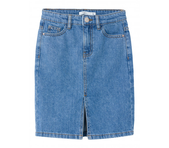 NAME IT : Jupe en jean tendance jusqu'aux genoux