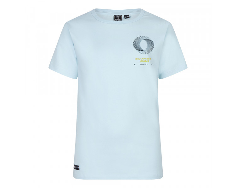 INDIAN BLUE : T-Shirt Indian Backprint Frosty Blue