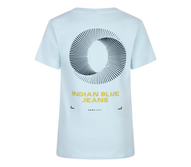 INDIAN BLUE : T-Shirt Indian Backprint Frosty Blue