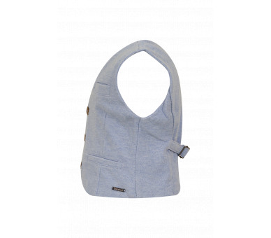 SOMEONE : GILET NO SLEEVES LIGHT BLUE MELANGE