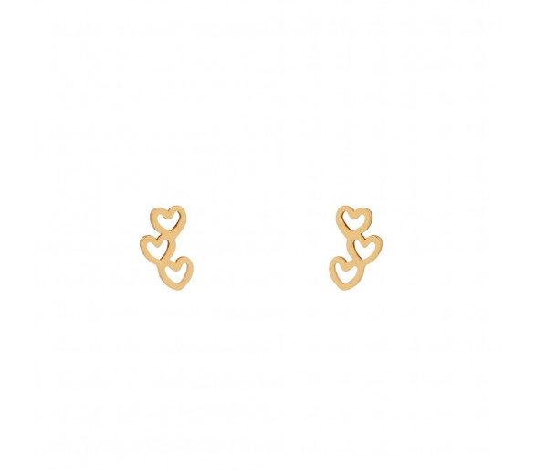 Boucles d'oreilles à tige en forme de cœur