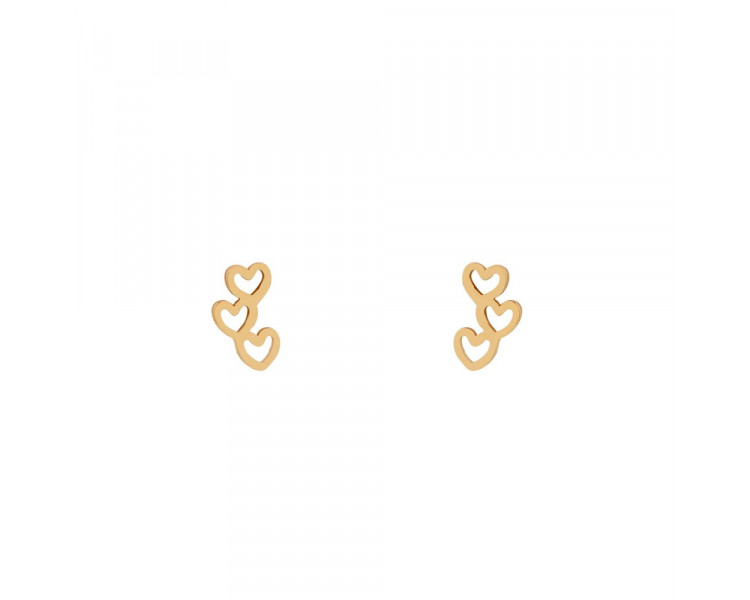 EARRINGS DOUBLE RING AND STUD X - GOLD EARRINGS DOUBLE RING AND STUD X - GOLD