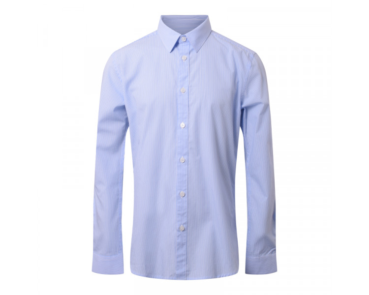 HOUND : Fijn gestreept lichtblauw hemd