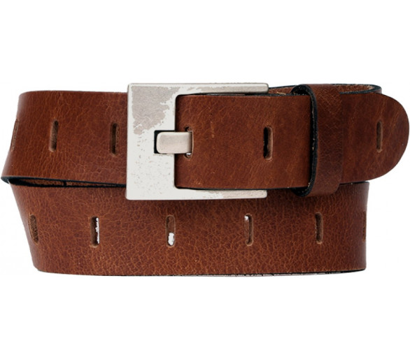 Garçon - Ceinture ajustable - Cuir - Cognac