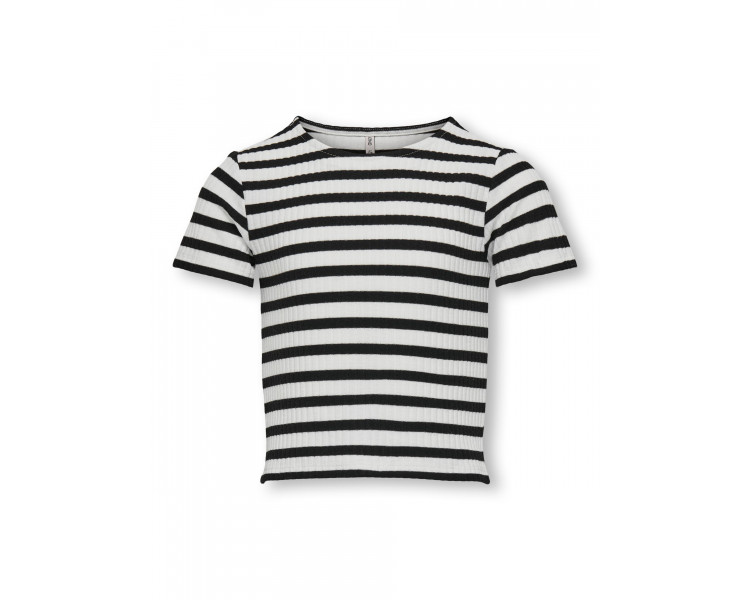 KIDS ONLY : T-shirtje met strepen en fijne rib