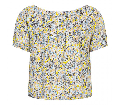 INDIAN BLUE : Cropped Flower Top Light Blue