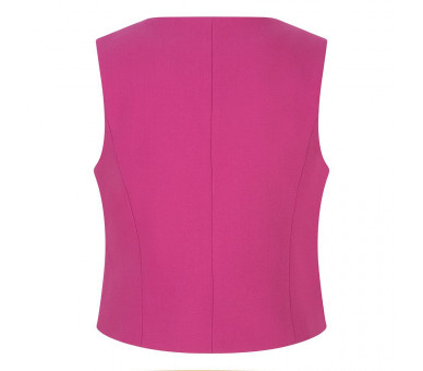 INDIAN BLUE : Cropped Singlet Rib Zip Off White