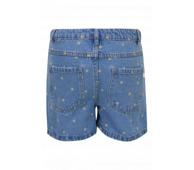 AWESOME BY SOMEONE : Jeans shortje met smiley s