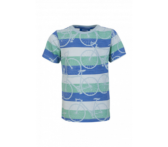 SOMEONE : T-shirt cool avec des rayures et des vélos