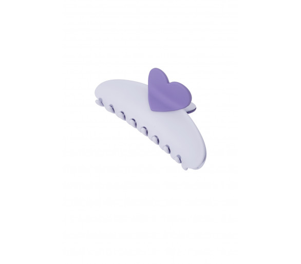 Pince à cheveux en forme de cœur violet