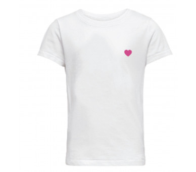 KIDS ONLY : Effen t-shirt met hartje op de borst