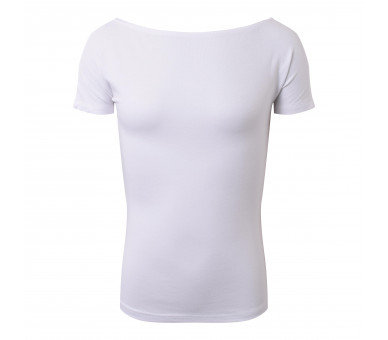 HOUND : T-shirt met kort mw en wijde hals