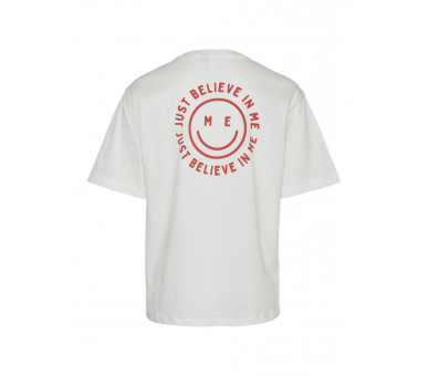 VERO MODA GIRLS : T-shirt km met smiley op de rug