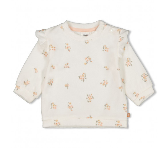 FEETJE : Sweater AOP - Bloom With Love Offwhite