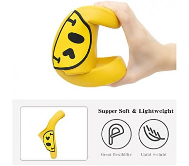 Smiley slippers : Gele slippers met gele smiley opzij