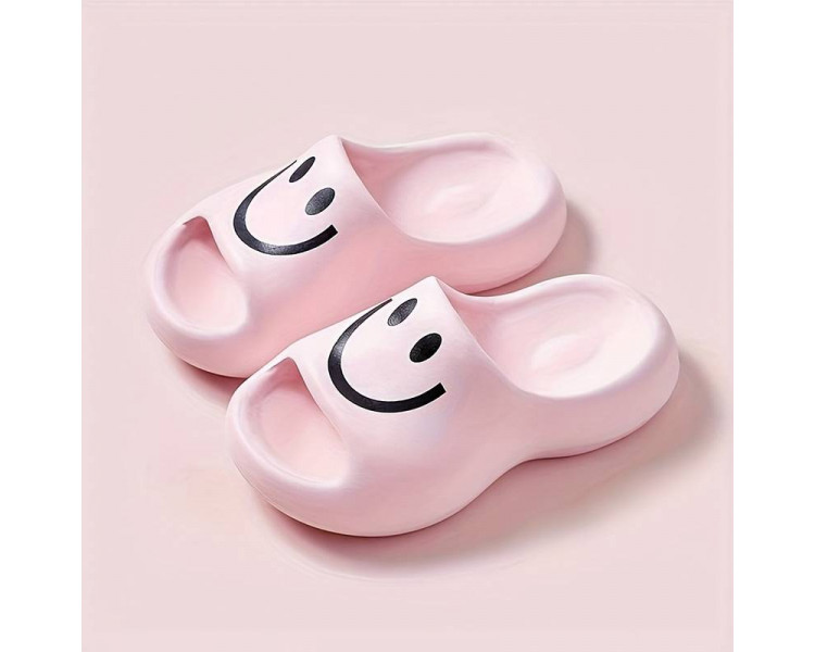 Smiley slippers :Schattig klompje met smiley roze