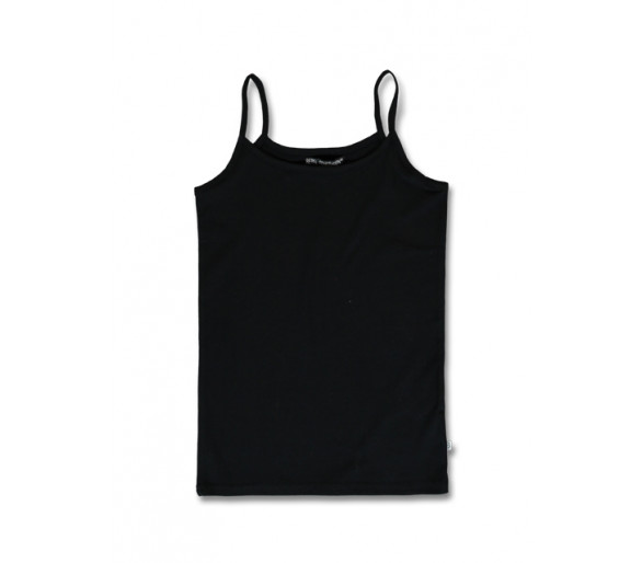 LEMON BERET : Effen topje met smalle bretel BLACK