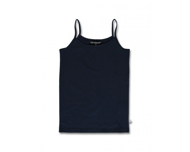 LEMON BERET : Effen topje met smalle bretel NAVY LEMON BERET : Effen topje met smalle bretel NAVY