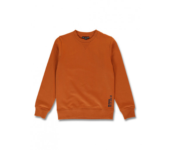 LEMON BERET : Effen sweater met kleine print opzij