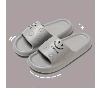 Smiley slippers : Grijze slippers "smile"