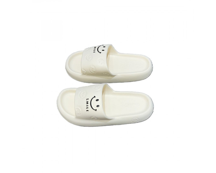 Smiley slippers : witte slippers "smile"