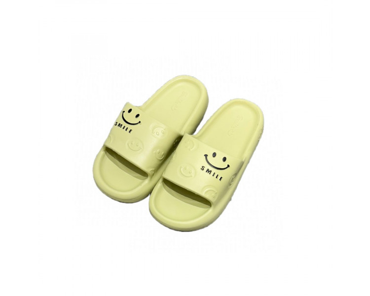 Smiley slippers : groene slippers "smile"