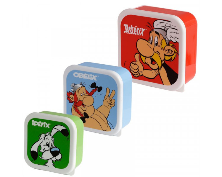 Set 3 Lunchboxen - Asterix, Obelix & Idefix (Dogmatix) M/L/XL