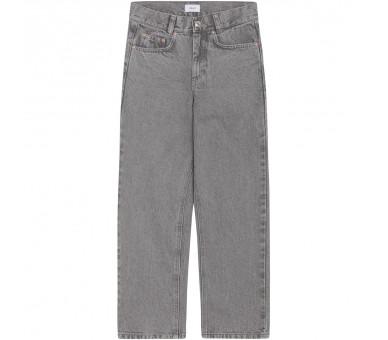 GRUNT : Wijde licht grijze jeans