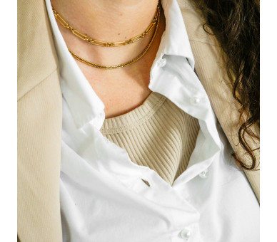 NECKLACE BASIC ROUNDS AND BARS - ADULT - GOLD