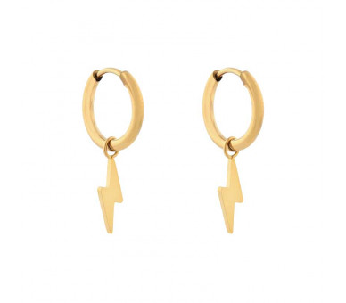 Petites boucles d'oreilles avec pendentif éclair